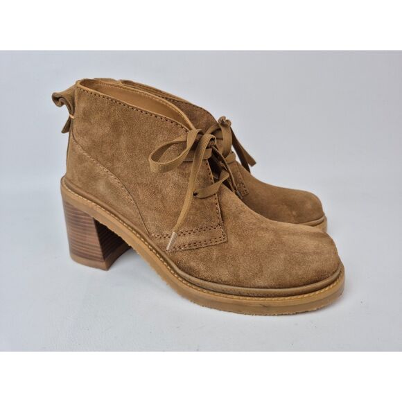 See by Chloé Women's Brown Bonni Suede Ankle Boots Chloe Booties Size 38 - Picture 1 of 7